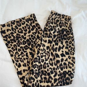 Leopard Satin Pants